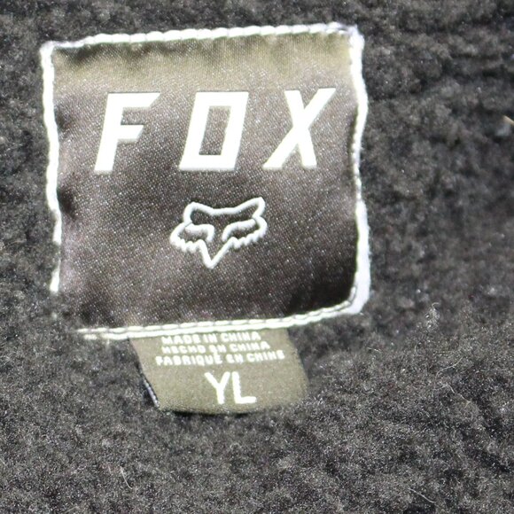 Fox Racing Moto X Thick Sherpa Lining Hooded Full Zip Sweatshirt Youth L - Picture 3 of 7